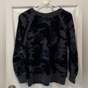 Prana  Camouflage Crewneck‎ Sweatshirt  - Black and Gray